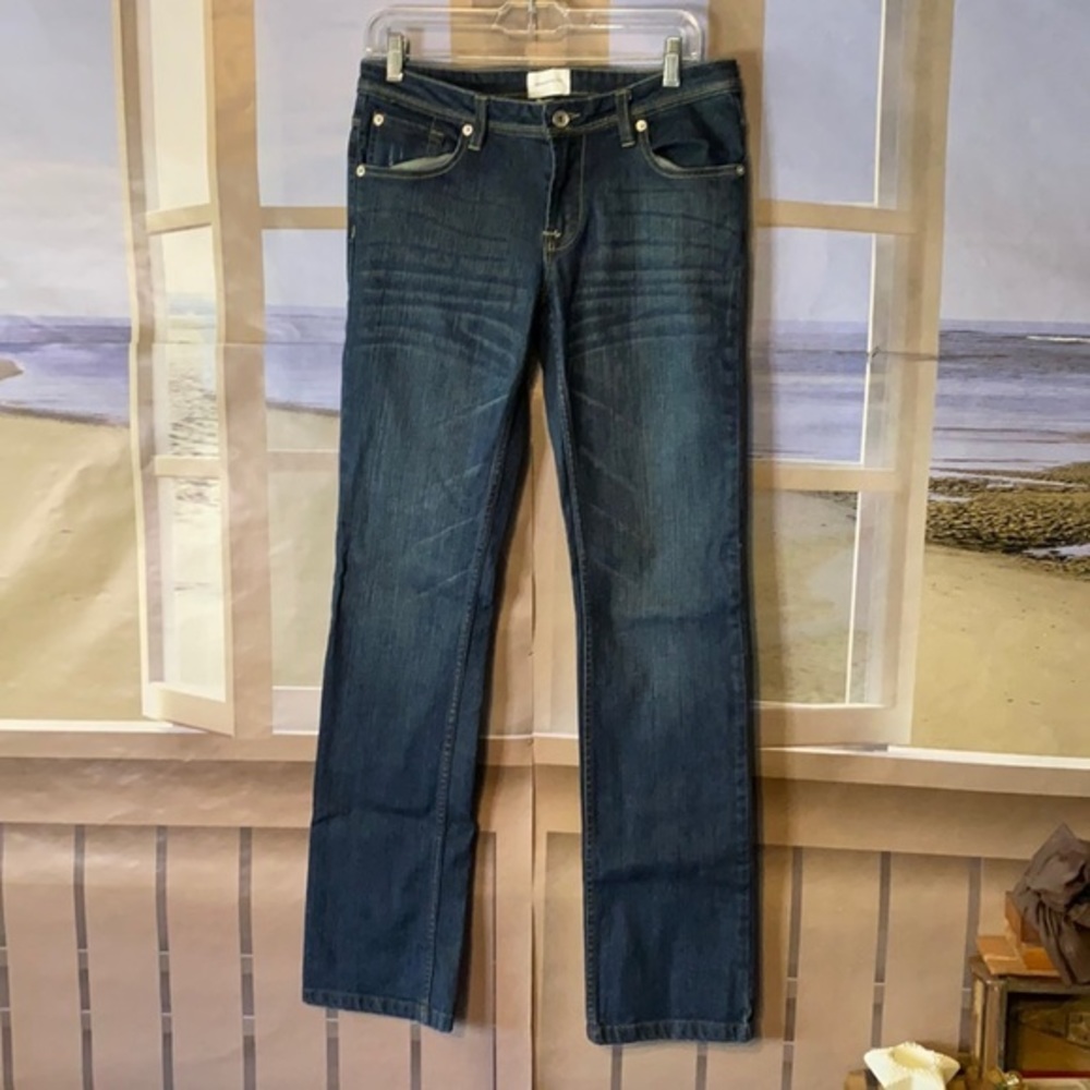 Classic Women's Dark Blue Straight-Leg Jeans
